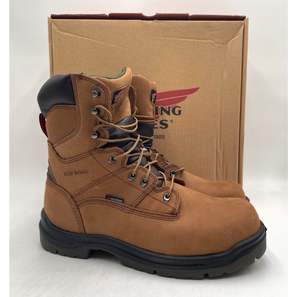 Red Wing Shoes KING TOE 8" 1447 Men's NEW Safety-Toe Work Boot Brown US Size 13D - Picture 1 of 11